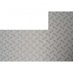  chapa inox antideslizante rectangular con corte izquierdo