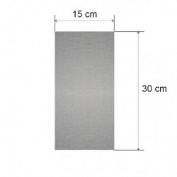 placa de empuje inox rectangular 15 x 30 cm para puerta