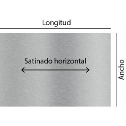 chapa rectangular inox satinado