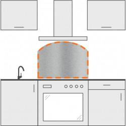 Panel de cocina redondeado...